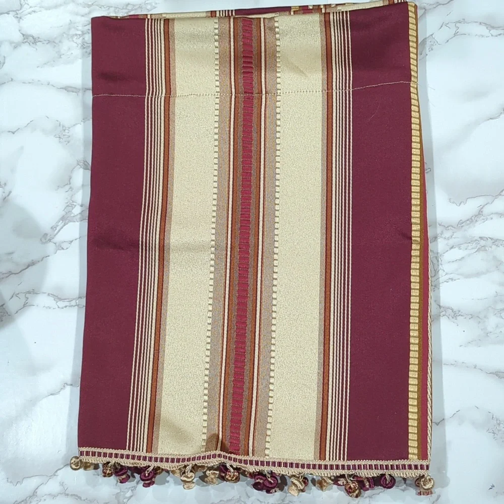 2 Curtain Topper Valance each 50wx17L inches EUC